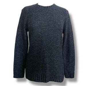 Guide Series Womens Sweater Sz Medium Charcoal Gray Wool Blend Marled Knit